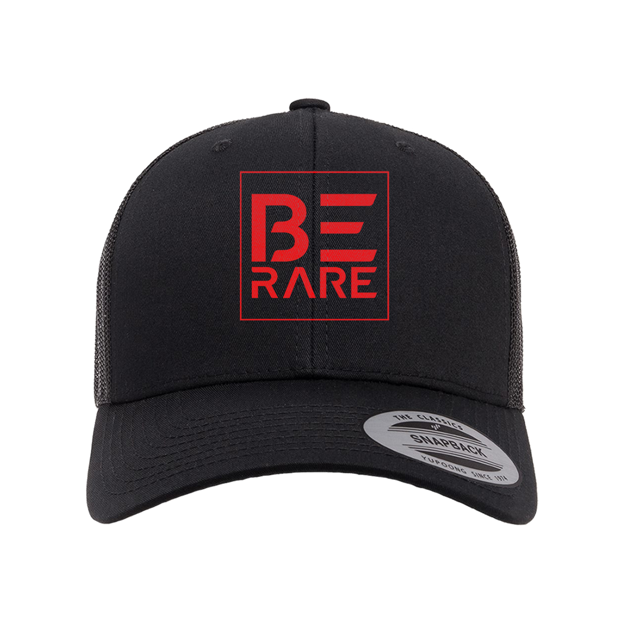 Be Rare Black Red Logo Hat
