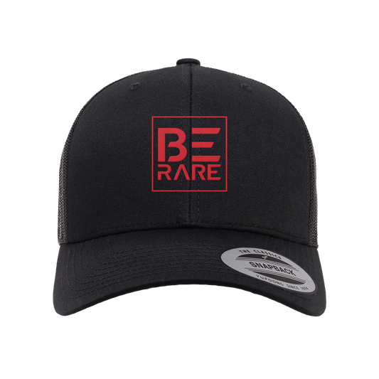 Be Rare Black Red Logo Hat