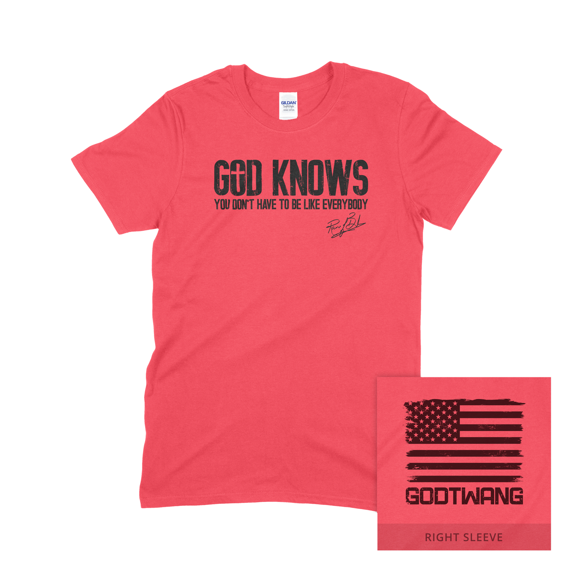 GodKnowsShirt_Front_Red_Black.